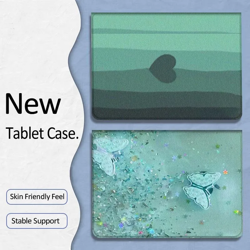 

Sparkling Butterfly Love Heart For Xiaoxin Lenovo Tab P12 Extreme Legion Y900 Idea Pro GT 12.1 2025 Foldable Tablet Case Gift