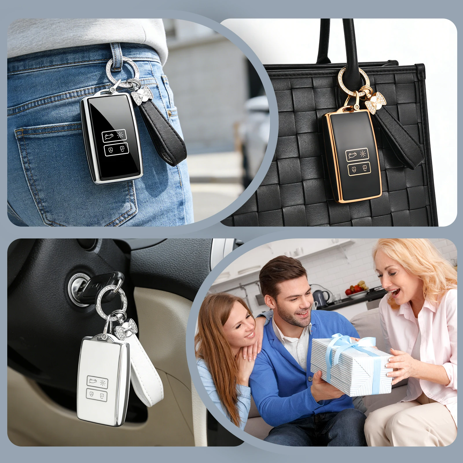 TPU-Schlüsselanhänger-Hülle für Renault Koleos Captur Megane Clio Scenic Talisman Arkana - Schlüsselschutzzubehör – Detail 7