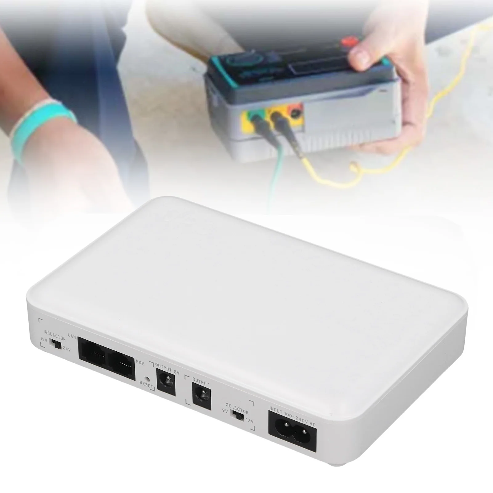 US Plug USB Mini UPS Battery Backup Uninterruptible Power Supply 8000mAh 5V 9V 12V POE 15V 24V Output for Router Modem