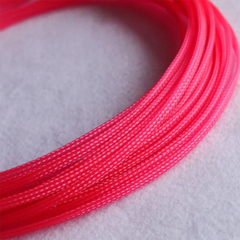 100M/ 200M color Flame-retardant Nylon Braided Mesh Tube Insulated Braid Sleeving Tight PET Wire Expandable Cable Sleeve
