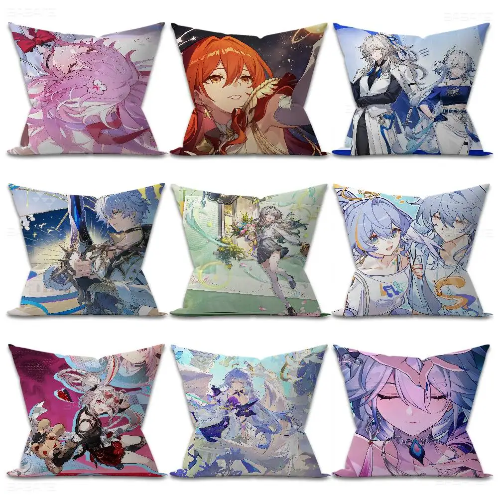Honkai Star Rais game Maple Design Cushion Cover Happy Autumn Harvest decor Holiday Decorati Pillow Cover