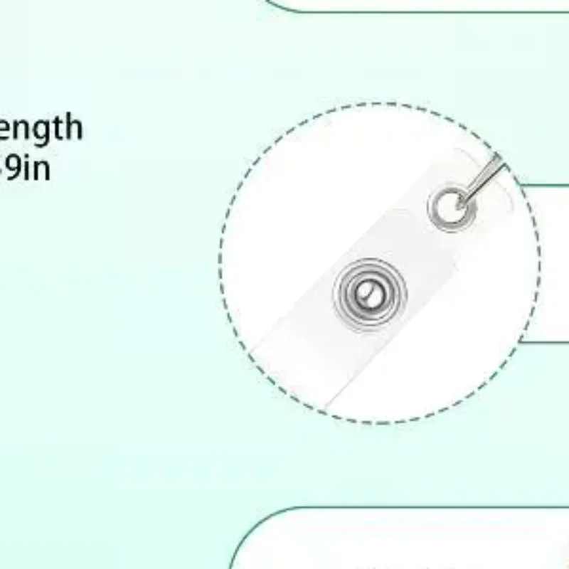1Pcs Cartoon  Theme Retractable Badge Reel Acrylic Shaker ID Badge Holder With 360 Rotating Metal Clip For Nurse Work ID