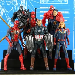 Hot Marvel The Avengers Collection Toys Deadpool Doctor Strange Spider-Man Captain America GK Model PVC Action Figure Hobby Doll