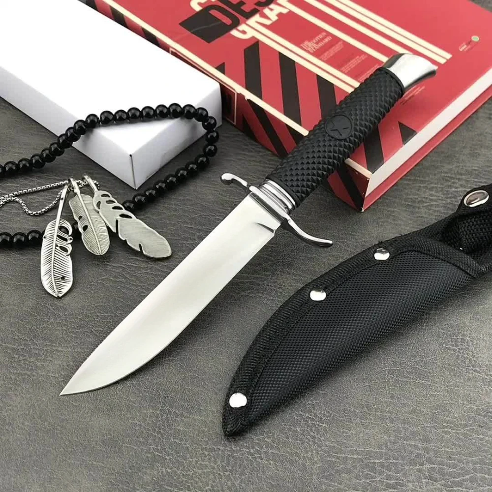 NKVD FINKA Multi-functional Fixed Blade Knife with Sheath Hunting Outdoor Self Defense Military Tactical EDC Portable Knife