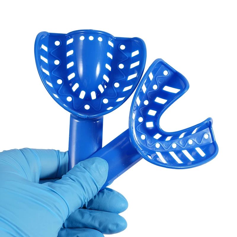 12Pcs/Set Disposable Impression Tray Childrens and Adults Dental Trays Plastic Teeth Holder Dentistry Central Supply Material - view 4