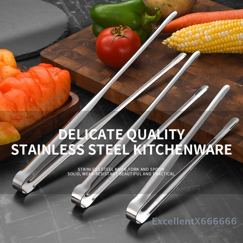 

BBQ Baking Kitchen Accessories Camping Supplies Barbecue Clip Grill Tongs 304 Stainless Steel Meat Food Clip Cooking Utensils