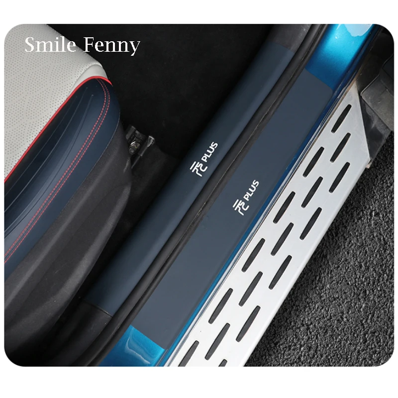 

For BYD Atto 3 Yuan Plus 2022 2023 Accessories Car Door Sill Anti-scratch Trim Strips Threshold Guard Protector Sticker