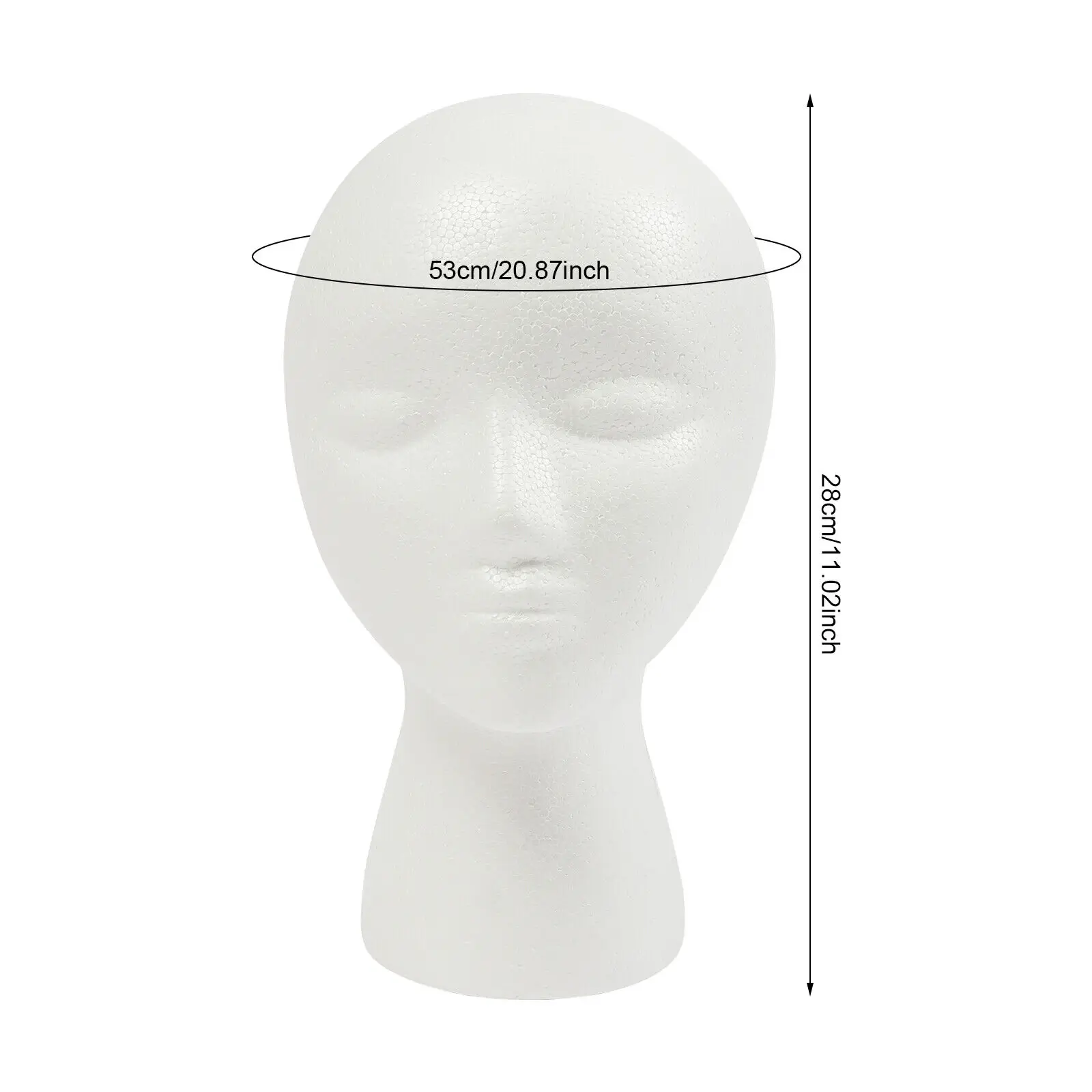 12 عبوة من رؤوس عرض الشعر المستعار البيضاء - 11 بوصة (28 سم) رؤوس عارضة أزياء أنثى نابضة بالحياة، رغوة EPS لتصفيف الصالونات