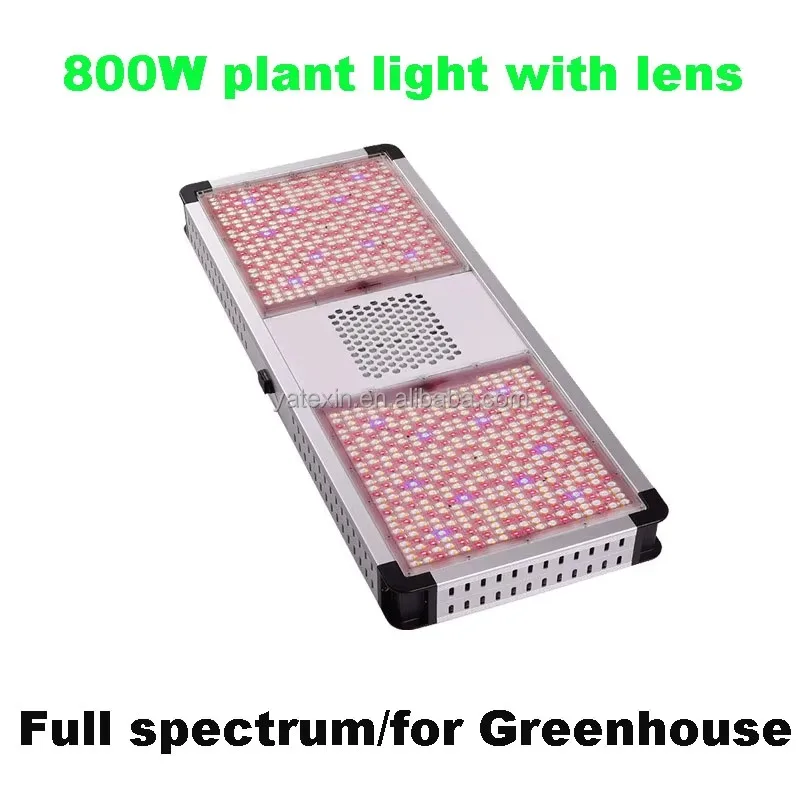 Soffitto per interni da 800 W LED Doppio modulo Luce per la crescita delle piante Completo bianco blu Integratore in alluminio per stock di fabbrica per piante da interno