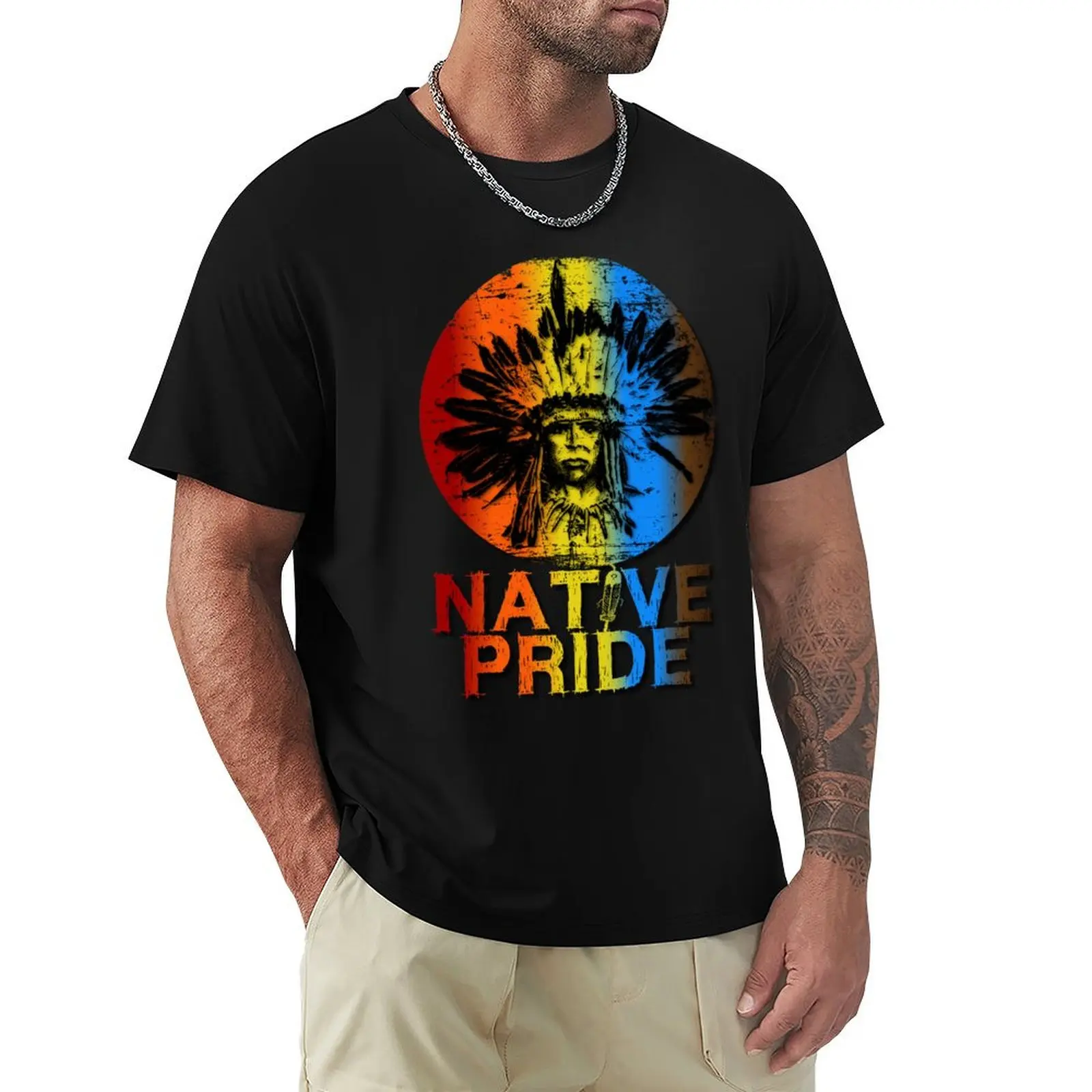 Native Pride Proud Indigenous People shirt T-Shirt t shirts for man pack cotton T-Shirt