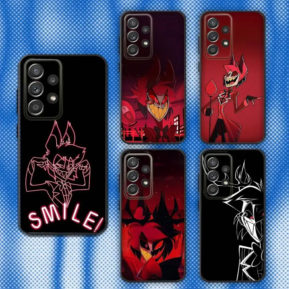 

Cartoon H-Hazbin H-Hotel Alastor Phone Case For Samsung S25,S24,S21,S22,S23,S30,Ultra,S20,Plus,Fe,Lite,Note,10,9,5G Black Cover