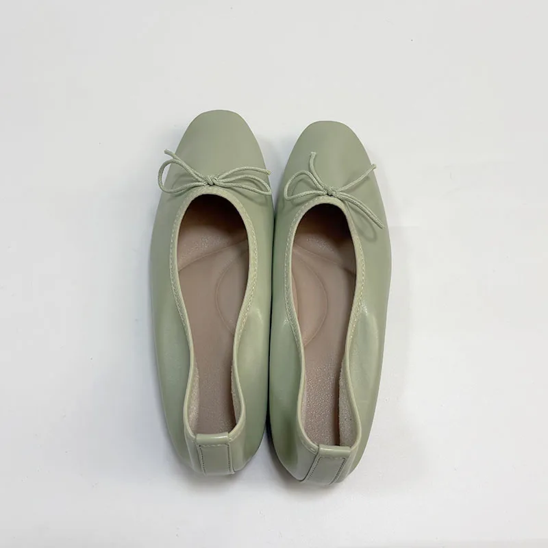 Plus Size 43 Modische Weiche Slip-On Schuhe für Damen, Lässige Ballerinas mit Schleifenknoten, Damen Tanzschuhe, Neu – Detail 8