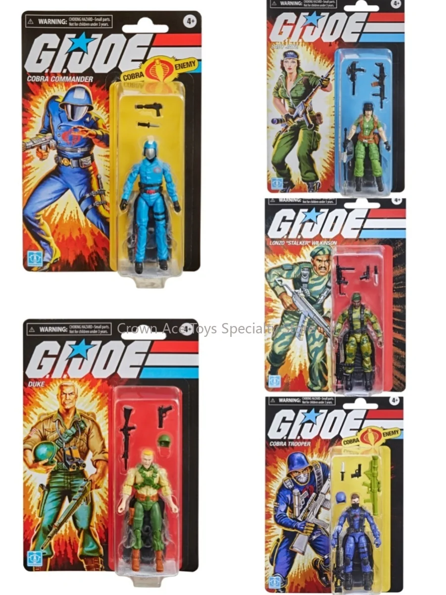 G.I. Joe GI JOE Retro Hanging Card 3.75-inch Action Figure COBRA COMMANDER DUKE LADY JAVE COBRA TROOPER Trendy Toys Holiday Gift