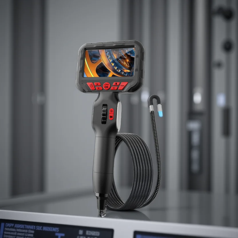 Endoscope industriel rotatif à 360 degrés, caméra HD pour réparation de voiture, réparation de moteur, dépôt en carbone, étanchéité des égouts, 3.9/6mm