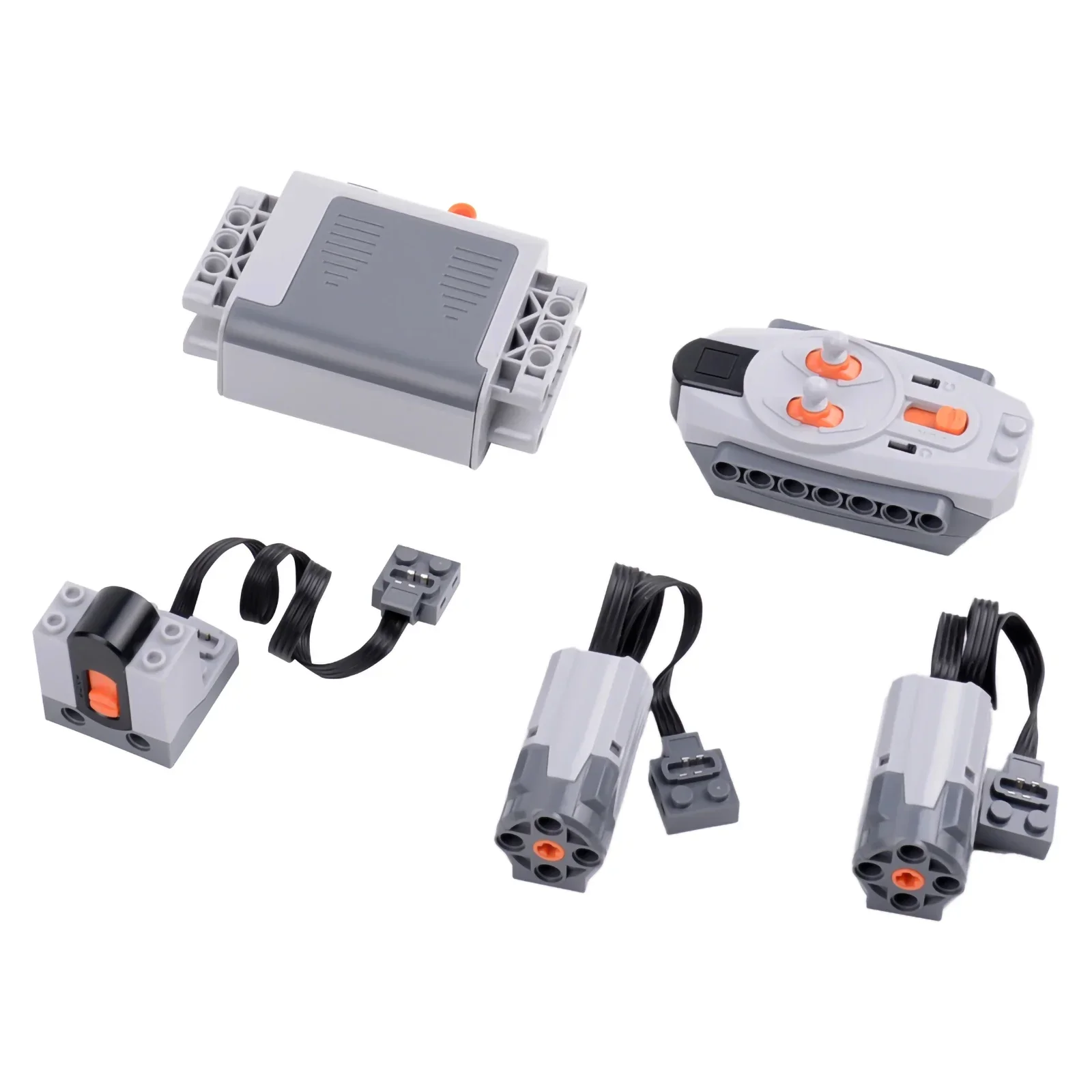 MOC Power Functions Set M Motor Battery Box IR Remote Receiver Technical Building Blocks Modified Parts For RC Car Robot Model