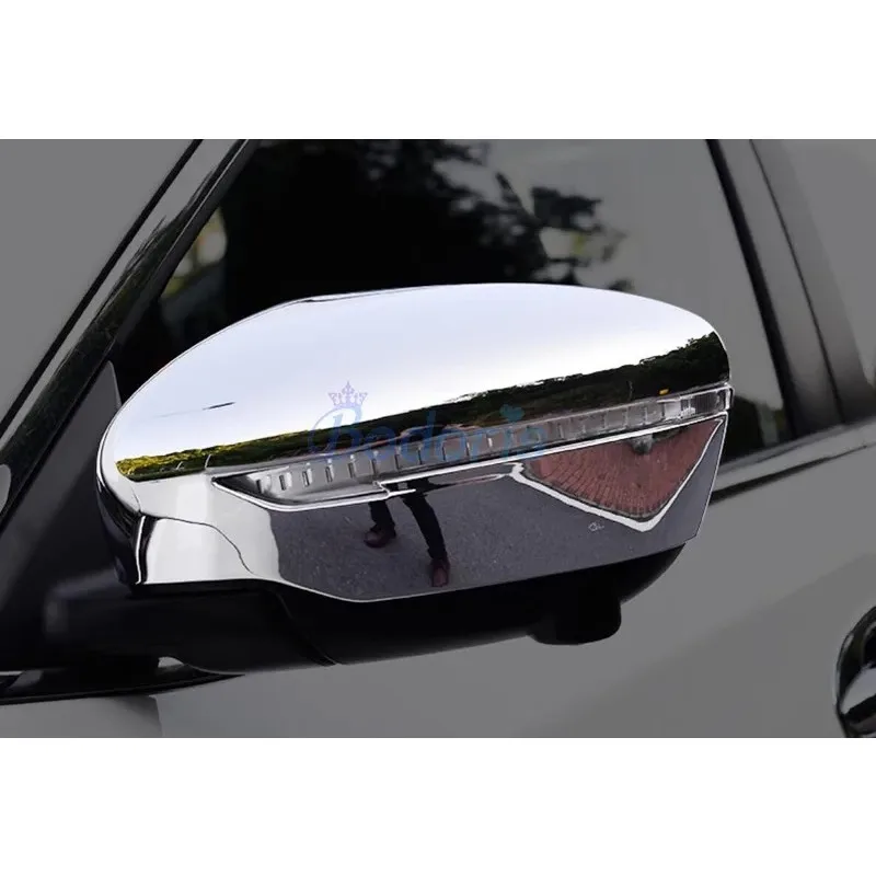 For Nissan Murano 2015-2017 Exterior Side Door Mirror Cover Rearview Overlay Panel Frame Kit Trim Chrome Car Styling Accessories