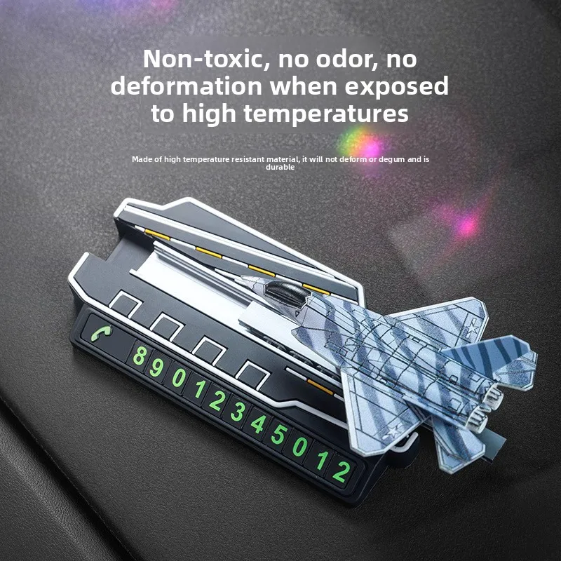 Temporary Car Parking Sign with Mobile Phone Number for Moving Vehicles, Car Decoration Accessory