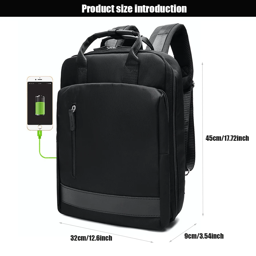 Mochila para laptop de 15,6 polegadas para mulheres, porta de carregamento USB mochila de negócios para viagens Wrok, bolsa universitária para