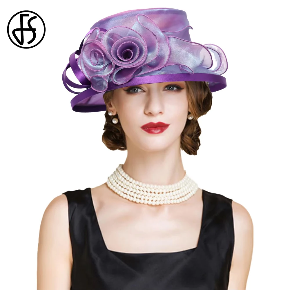 Letni czerwono-fioletowy fascynator z kwiatem, elegancki kapelusz do kościoła dla kobiet, na przyjęcie herbaciane, wesele, dla panny młodej, casquette, chapeau femme 2026