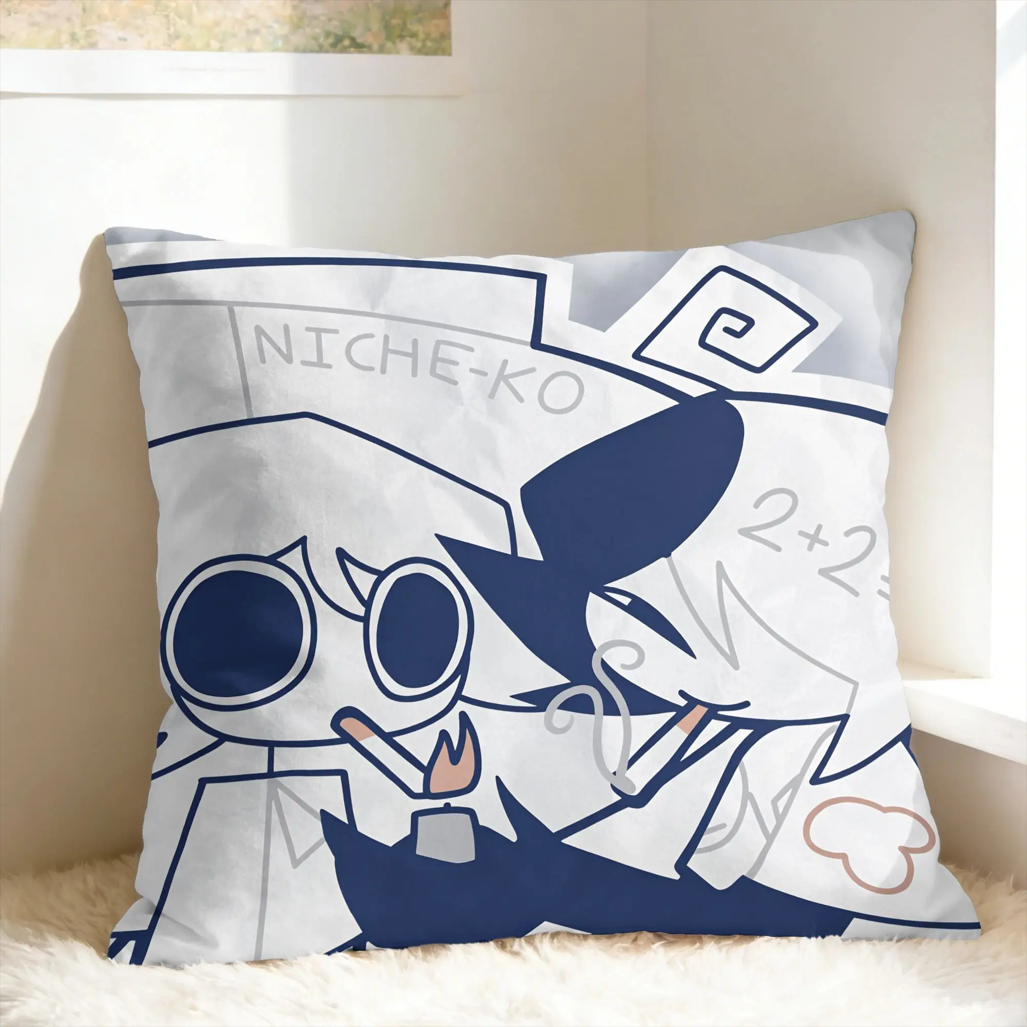 FPE F-Fundamental P-Paper E-Education Pillow Case  Square Pillow Cover Retro Trendy Pillowcases For Couch Sofa Bedroom