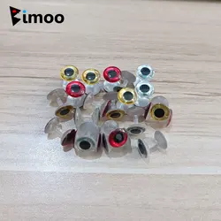 Bimoo Weightless Dumbbell Eyes Fly Tying Material Holographic 3D Fish Eyes Minnow Crazy Charlie Fly Streamer Sea Fishing Lures