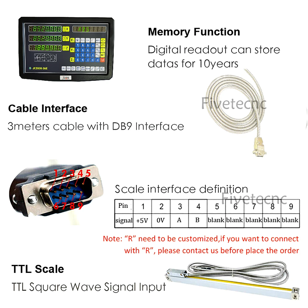 Jingce JCS900-3AE 3 Axis Digital Readout DRO Display Indicator for Milling Lathe Machines