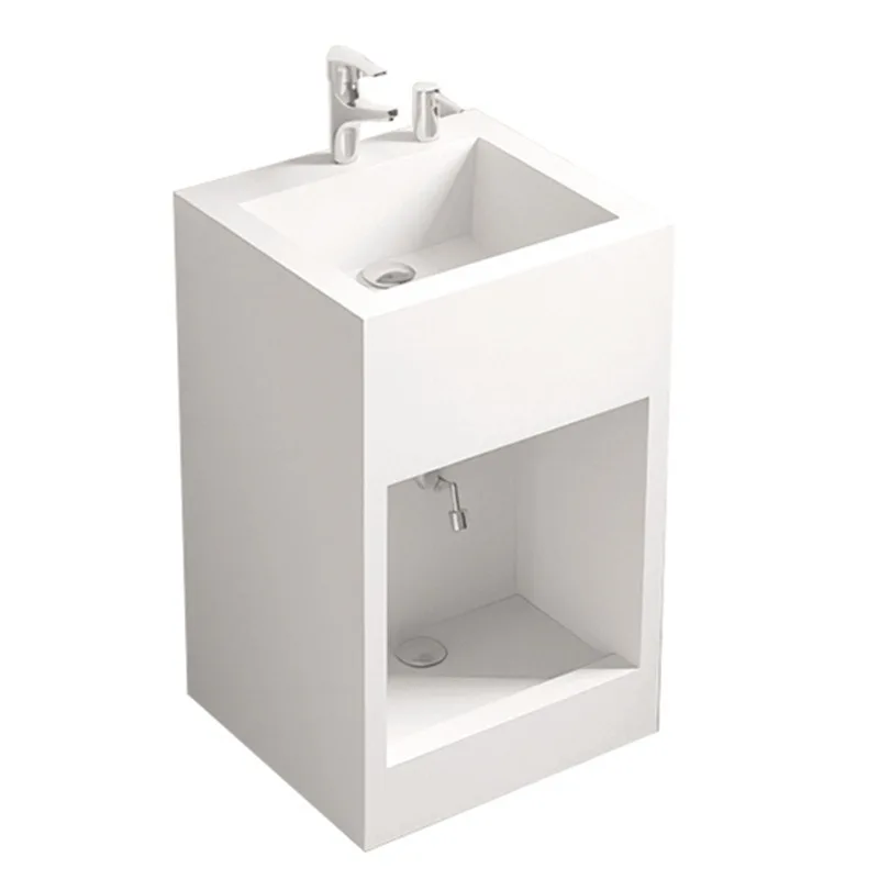 

Slate wash basin column Outdoor integrated floor type face wash foot multi-functional wash basin table