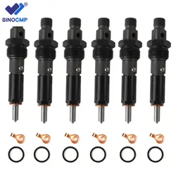 6 pces injector de combustível conjunto & anel kit kdal59p6 3283562 apto para cummins 5.9l kdal59p6 bocal titular p7100 novo com 3 meses de garantia