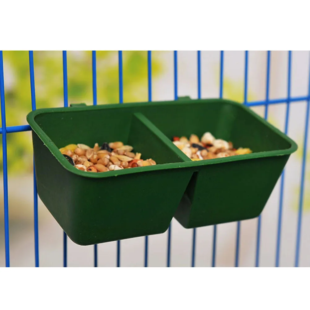 

10Pcs Double Trough Bowl for Birds High Quality Plastic Pet Feeder Easy to Clean Suitable for Parrot Budgie Cockatiel Aviary