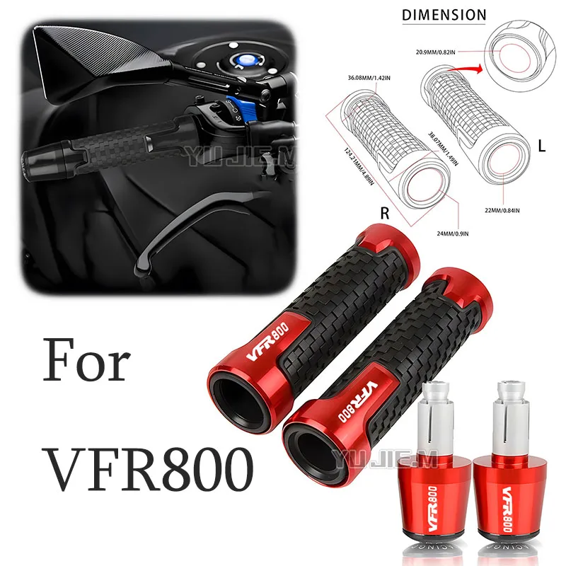 

Fit For VFR800 VFR800FIWI/VTEC/F 1998-2020 7/8'' 22mm Motorcycle handlebar grips ends handle bar grip end VFR 800 Motorbike