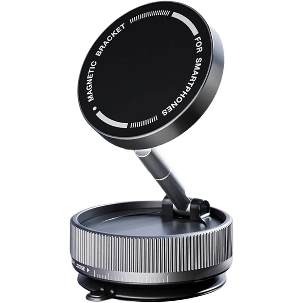 

Foldable Vacuum Suction Phone Mount Magnetic Phone Holder with 360 Degree Rotation,Handsfree for Car/Desk/Bathroom Dropshipping