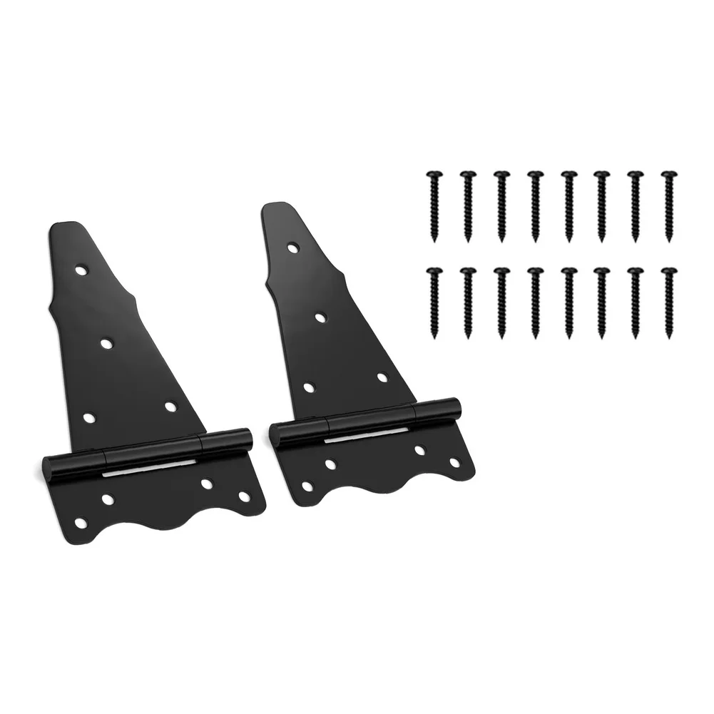 Heavy Duty Iron Hinge for Garden Fence and Exterior Door Installations Spray Coated Compatible with PVC Wood Aluminum