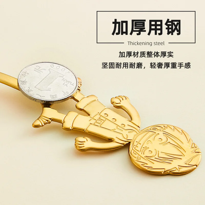 Anime Character 304 Stainless Steel Spoon Children\'s Cute and Creative Cartoon Stirring Dessert Coffee Spoon Flower Spoon