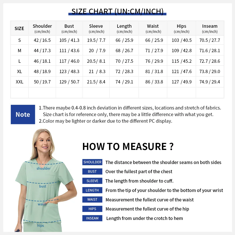 Szpital dla zwierząt Mundury pielęgniarskie Salon kosmetyczny Pranie rąk Odzież robocza Wielokolorowe akcesoria dla pielęgniarek Lekarz Szczotka z krótkim rękawem ogólnie