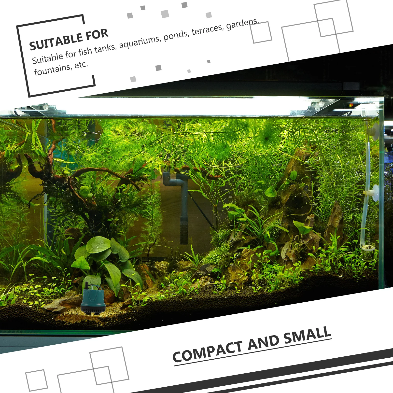 

Aquarium Water Transfer Fish Tank Cleaning Tool Quiet Submersible Pump Fish Tank Supplies Garden Pond Circulation Fecal Suction
