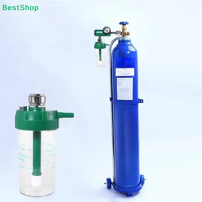 200mL Dry Humidifier Bottle Compatible With Oxygen Regulator O2 Pressure Gauge Upper Level Lower Level