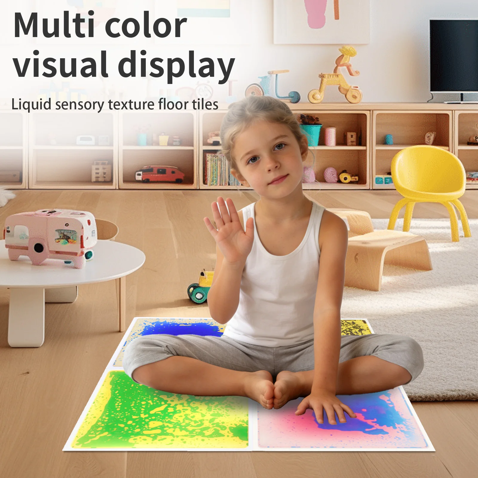 Piastrelle per autismo da 4 pezzi per bambini, stanza sensoriale, tappetini calmanti, piastrelle per calcare le esigenze sensoriali