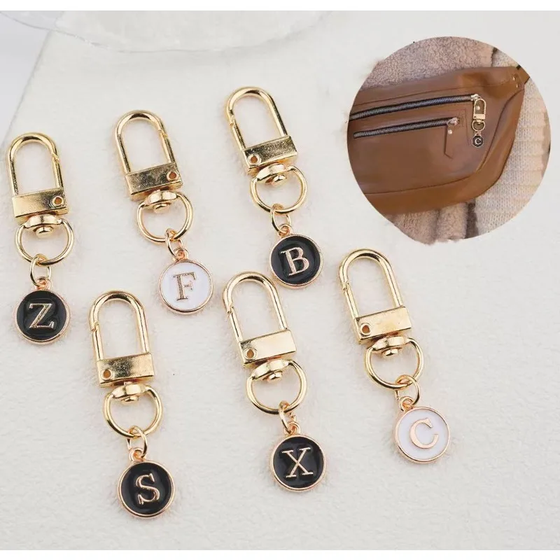 A-Z Letter Keychain Name Alphabet Keyring Metal Holder Accessories Key Chain Women Car Ring Pendent Bag Charms Jewelry Llaveros image 2