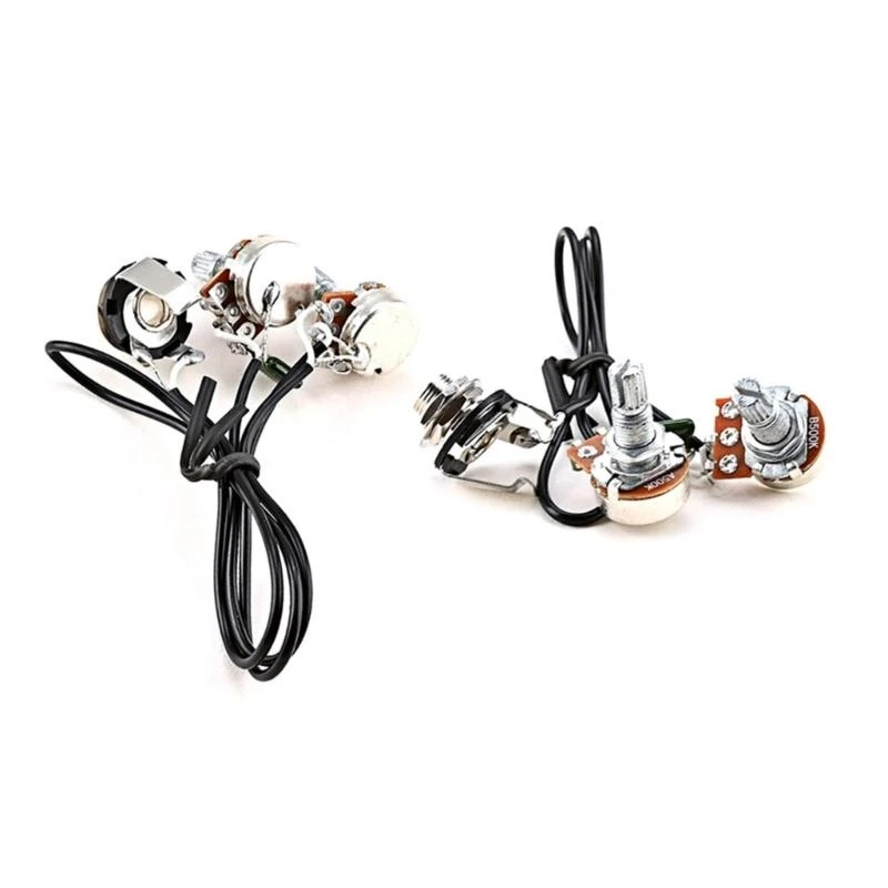1V1T Single Coil Pickup Guitar Wiring Harness Set 3/4 String Cigar Box