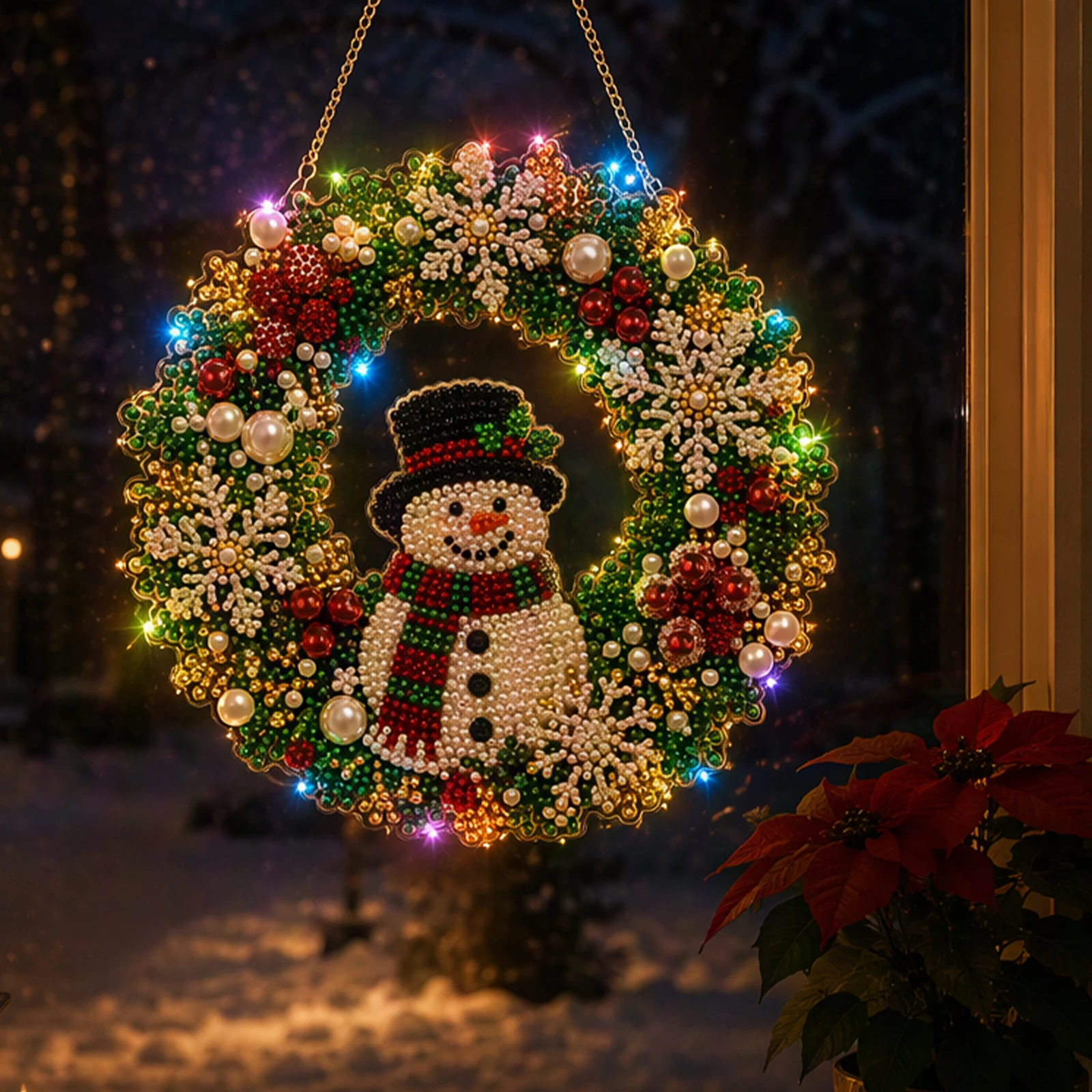 DIY Diamond Dot Christmas Wrea - огляд і ціна Up Lighting Decor