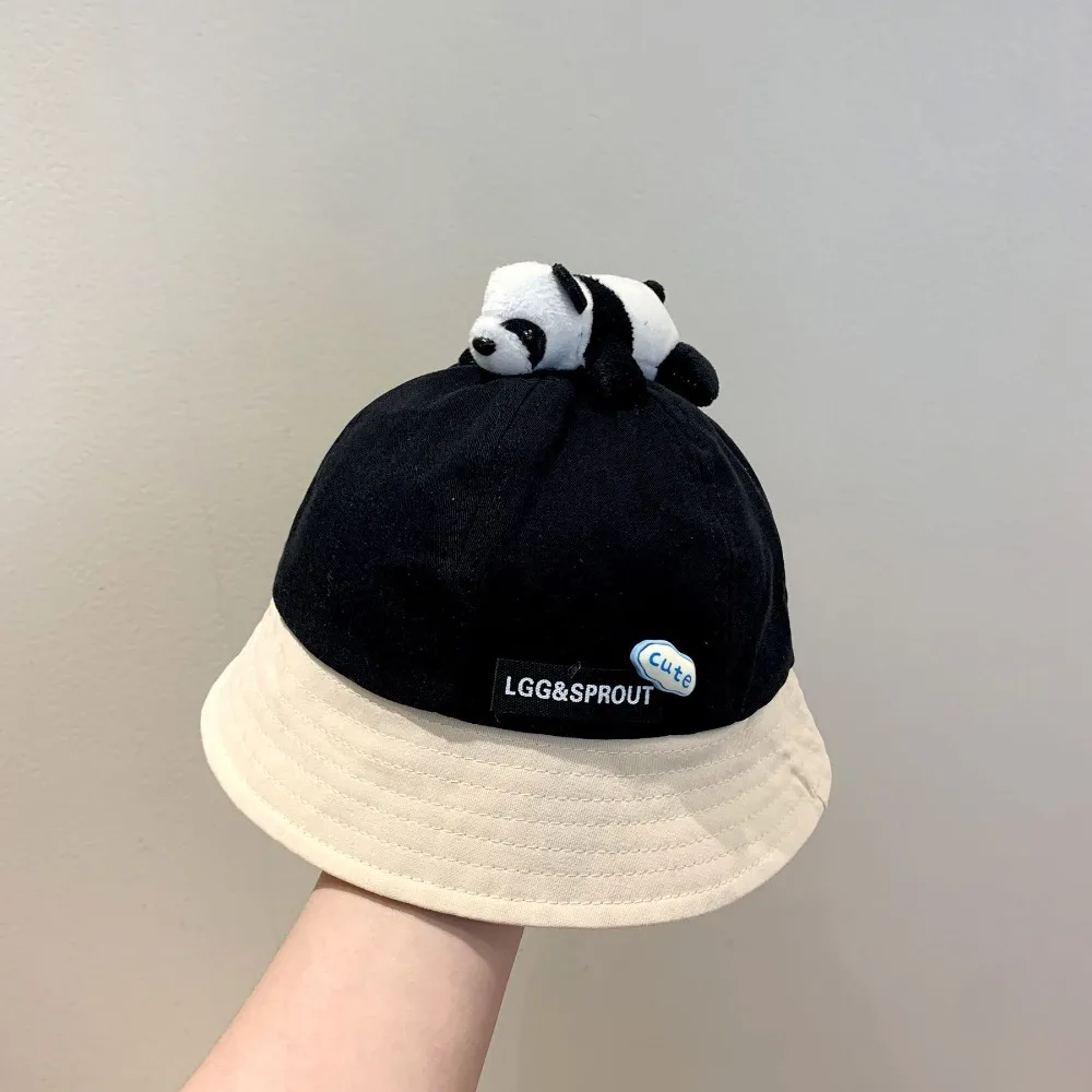 

New Cute Panda Bucket Hat Baby Boys Girls Fisherman Cap Outdoor Children Sun Hat for Kids