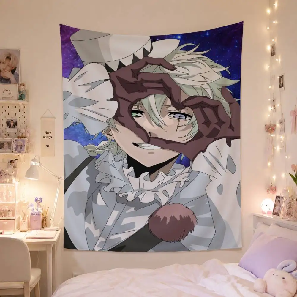 BSD Bungo Stray Dogs Nikolai Gogol Flag Digital Printing Banner for Garage Wall Out Door Decoration
