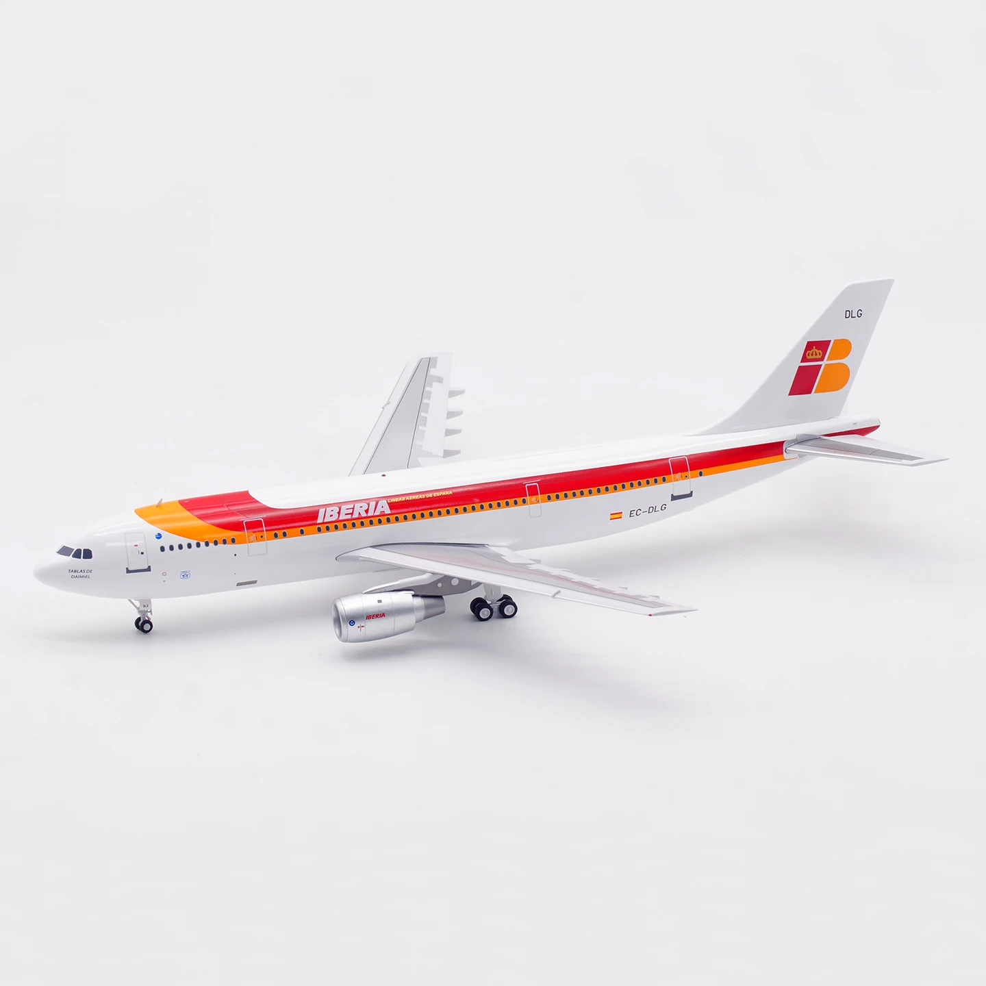 IF300IB525 Model Samolotu Kolekcjonerski ze Stopu Metalu, Prezent, INFLIGHT 1:200 Iberia Airbus A300B4, Odlewany Model Samolotu, Model Jetu EC-DLG ze Stojakiem