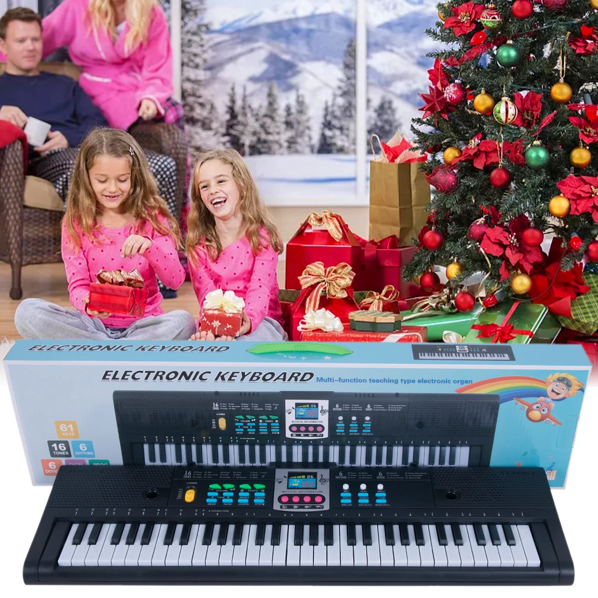 61Key Quick Start Electronic Keyboard Recording Playback Electronic Piano Musical Keyboard for Keyboard Piano Starter Kit Kids