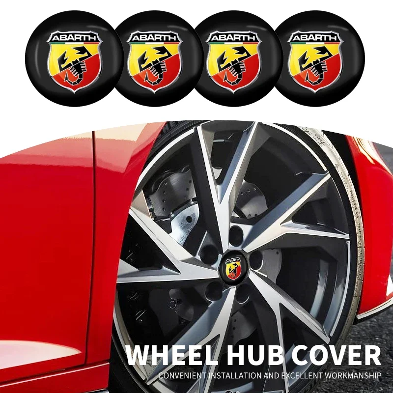 4Pcs 56mm Car Emblem Auto Wheel Center Hub Caps Decal Accessories For Abarth Alfa Romeo Honda Jaguar Ford JEEP Acura Mitsubishi
