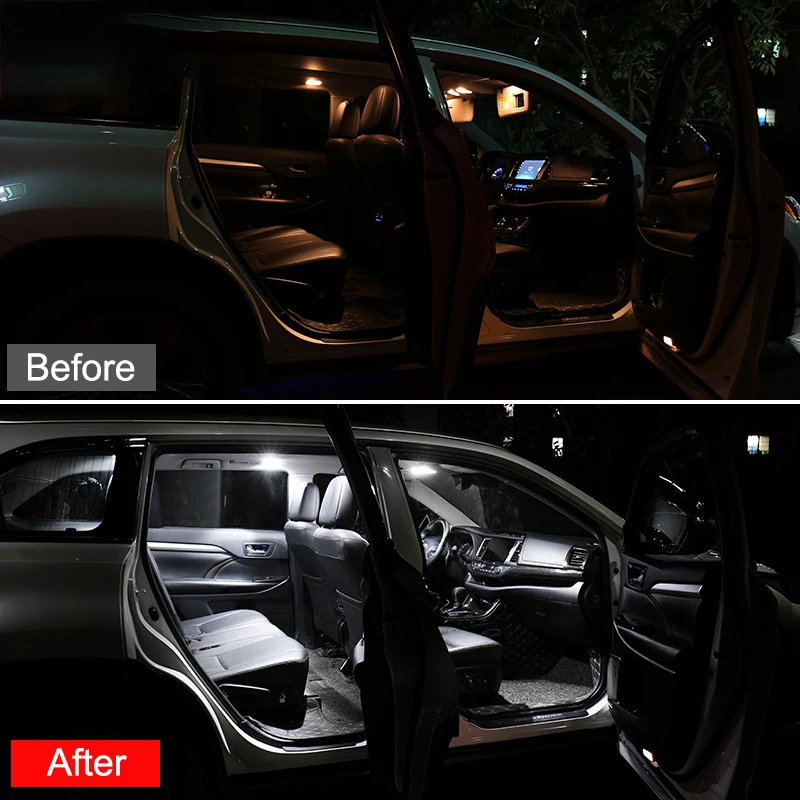 For Toyota Corolla E170 E160 2014 2015 2016 2017 2018 Car LED Bulbs Interior Reading Lamps Vanity Mirror Trunk light Accessories