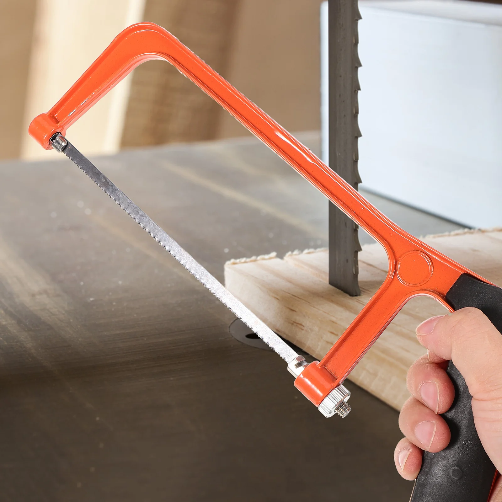 منشار صغير محمول من سبائك الألومنيوم، قبضة مريحة، أداة مدمجة خفيفة الوزن لمشاريع تشذيب قطع الخشب بنفسك #3