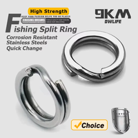 Split Rings Fishing 50~200Pcs Stainless Steel Lure Rings Saltwater Terminal Tackles Split Rings Fishing Connectors Snap Rings