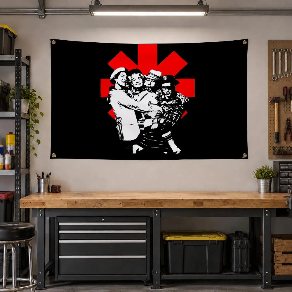 Band Red Hot Chili Peppers Funk Rock Flags Personalized Banner Flag Room Dorm Camping Picnic Garage Bar Outdoor Wall Decor