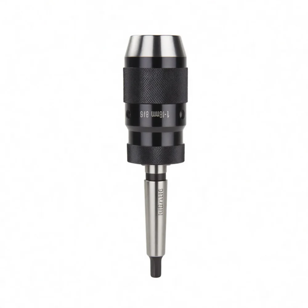 Tooltree High Performance Self Locking Keyless Drill Chuck MT2 B16 Shank 1 16mm Capacity For CNC Lathe Milling Machine